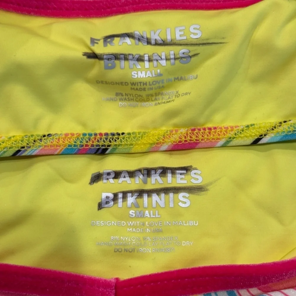 New! SET Frankies Bikinis Dallas Shine Bralette Top Enzo Bottom 31088